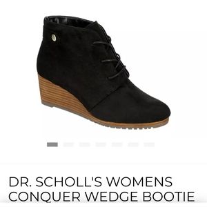 Dr Scholl's Black Wedge Bootie